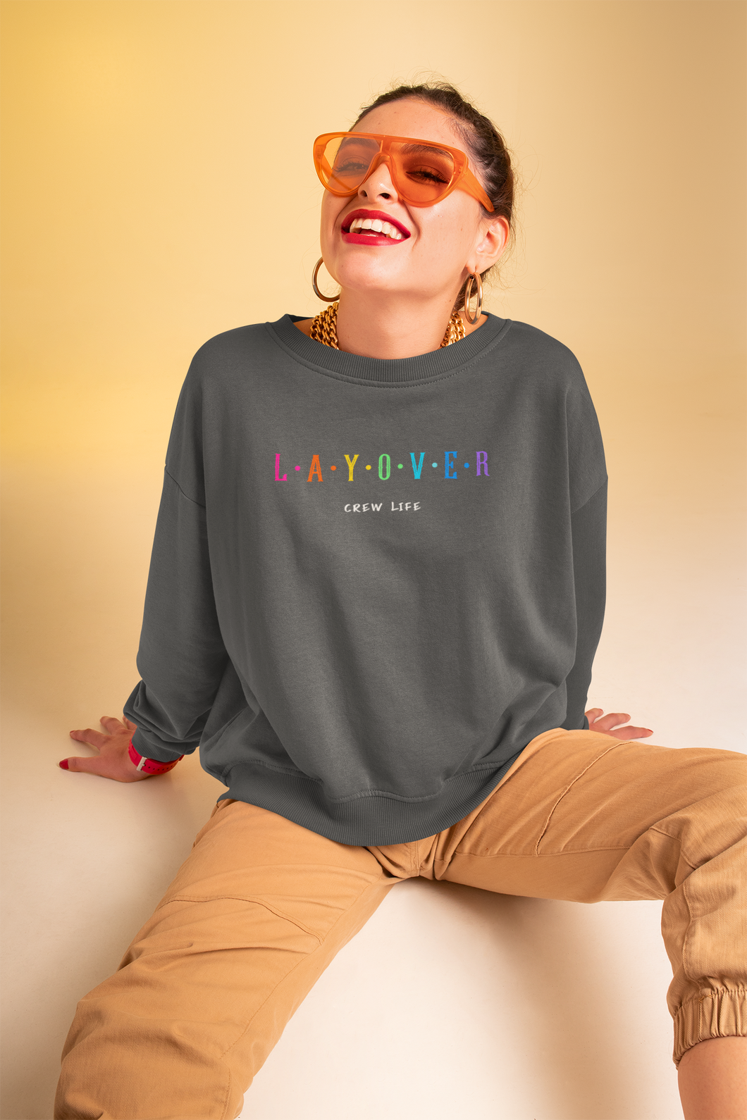Womens Sweatshirt - Rainbow Layover