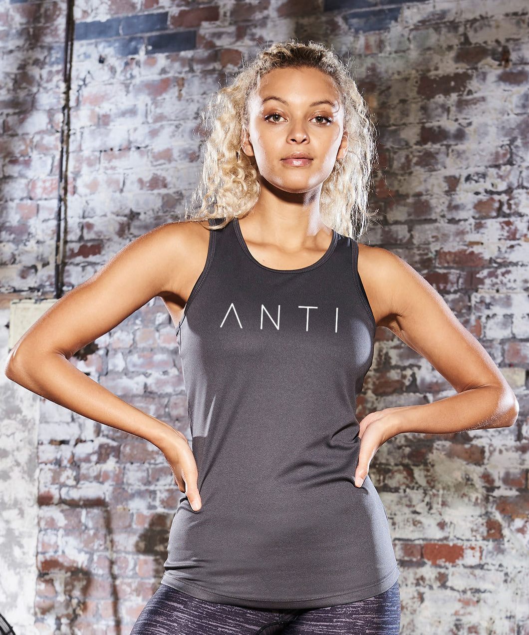 Bright Anti Athletic Vest Charcoal