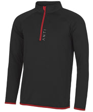 Load image into Gallery viewer, Force Anti Athletic Zip Sweat Black Red

